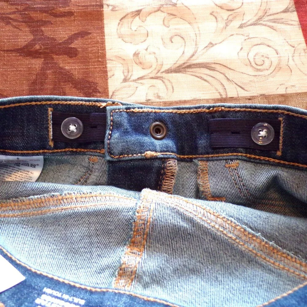 Old Navy High Rise Rockstar Jegging Girls 8 Jeans Stretch Adjustable Distressed